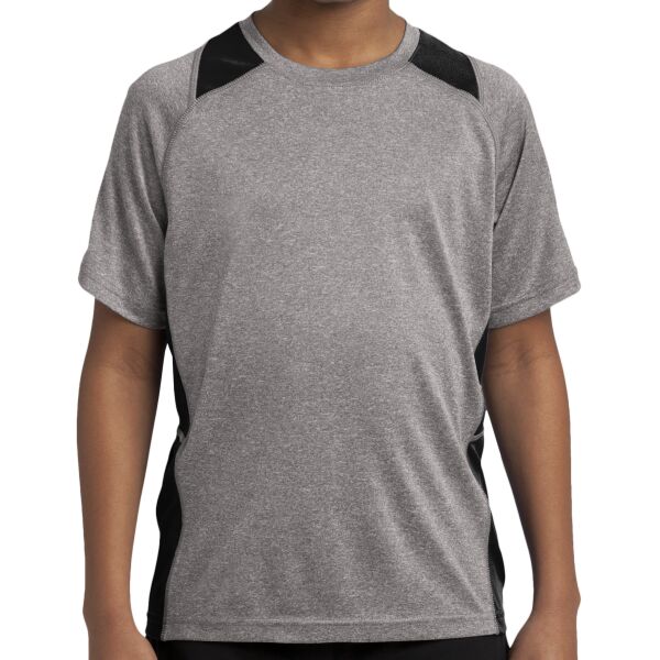 Sport Tek - Youth Heather Colorblock Contender ™ Tee Thumbnail