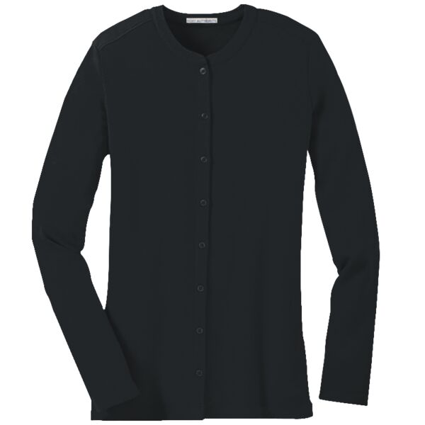 Ladies Concept Stretch Button Front Cardigan Thumbnail