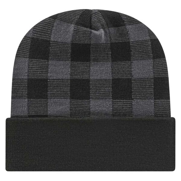 Plaid Knit with Cuff Thumbnail